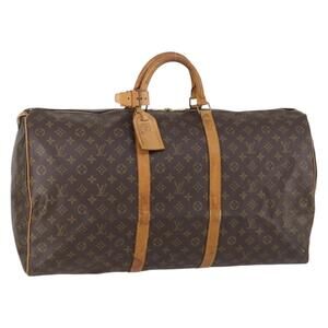 LOUIS VUITTON Monogram Keepall 60 Boston Bag M41422 LV Auth BA6961